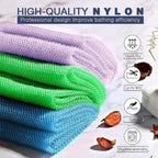 UJFQBH 3 Pieces African exfoliating net African Net Long Net Bath Sponge - Image 4