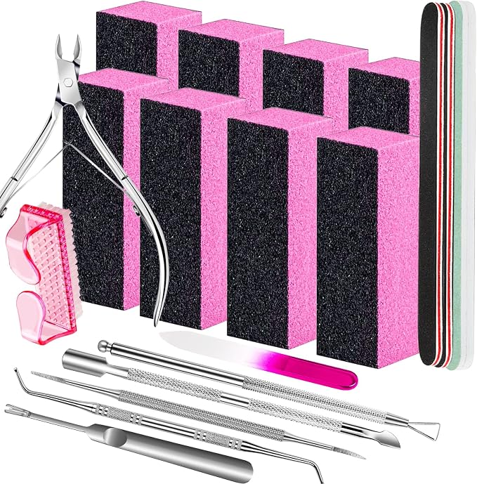FANDAMEI Nail Buffers and Files, Nail Care Kit, Nail Cuticle Tools Set by FANDAMEI