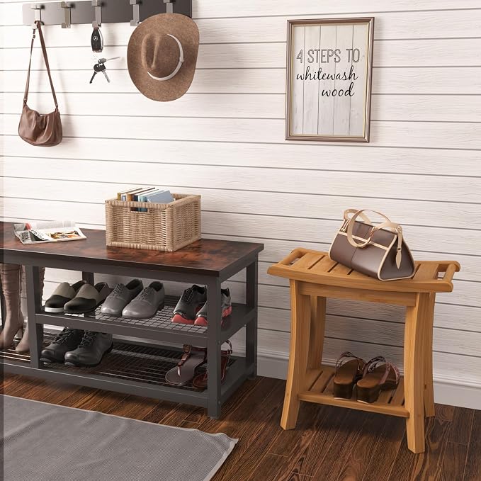 Unibambou Bamboo Shower Bench - Image 6