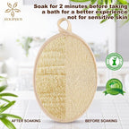 2PCS Natural Exfoliating Loofah Body Scrubber, Premium Loofah Exfoliating Body - Image 3