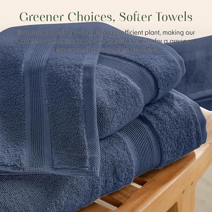 Springtree Home Luxury Viscose from Bamboo Bath Towel Set 6 Piece Set | 35% - Image 9