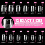 UNA GELLA Short Square Gel Nail Tips 216pcs Short Square Press on Nails - Image 8