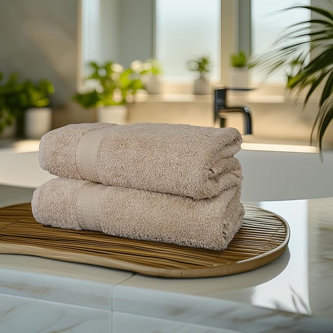 Commercial Bulk Pack of 12 Large Bath Towels – 100% Cotton Terry 24" x 50" – - Image 3