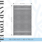 White Classic Luxury Light Gray Hand Towels - Image 5