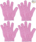 4 Pcs Shower Gloves, Exfoliating Gloves, Exfoliating Mitt, Exfoliating Body by CREHODEC
