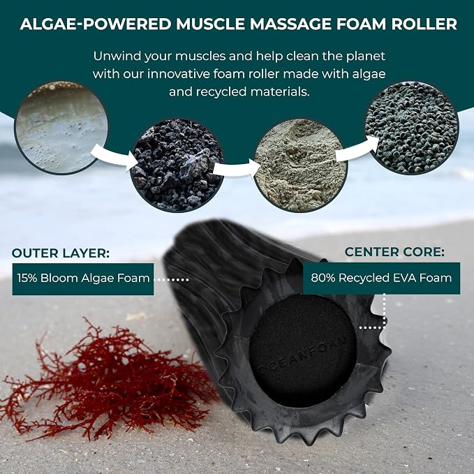 Oceanfoam Ripple Travel Foam Roller Firm Mini Foam Roller - Image 7