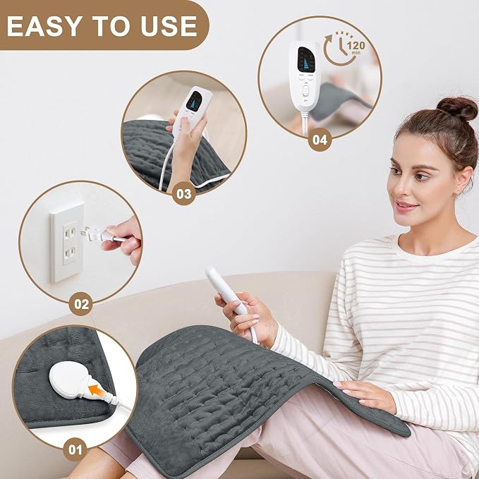 Deepsoon Heating Pad, Electric Heating Pads - Image 3
