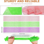 UJFQBH 3 Pieces African Bath Sponge African Net Long Net Bath Sponge - Image 3