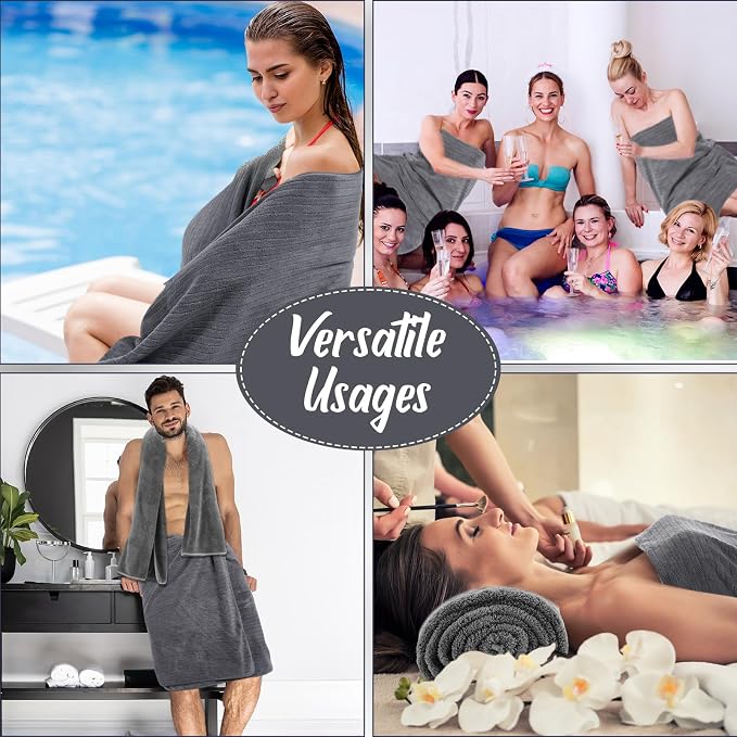 SmoothNovelty 16 Pack Microfiber Bath Towels Bulk 27'' x 60'' Oversized Size - Image 6
