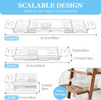 Expandable Bathtub Tray Caddy, AZ. MIFENO Clear Acrylic Bath Tray - Image 2