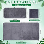 Mixweer 16 Pieces Bath Towels Sets Quick Dry Towel Set - Image 2