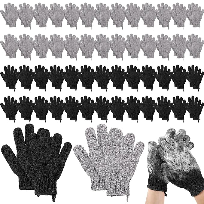Didaey 104 Pcs Exfoliating Glove Bulk Shower Gloves by Didaey