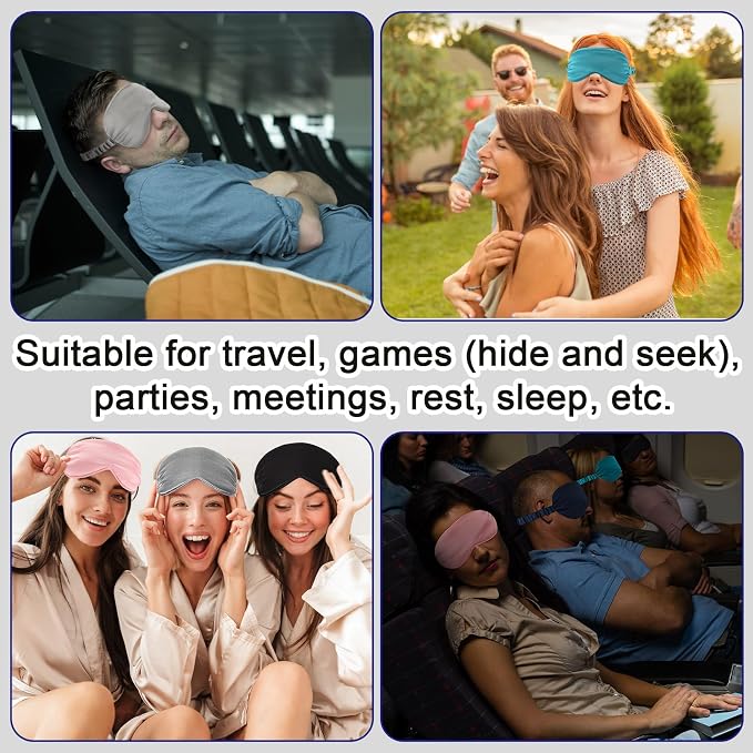 Newcotte 50 Pcs Silk Sleep Eye Mask - Image 7