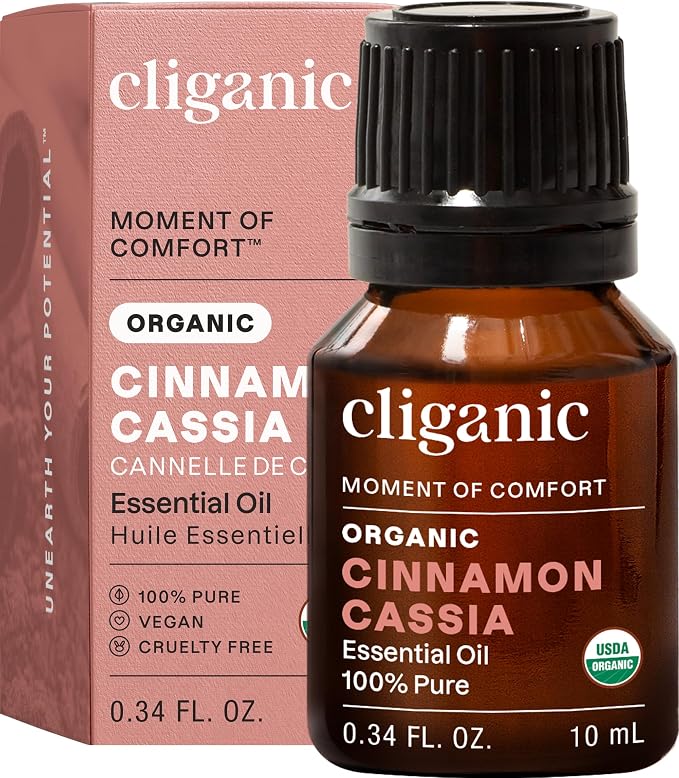 Cliganic Organic Cinnamon Cassia Essential Oil, 100% Pure Natural Undiluted by Cliganic