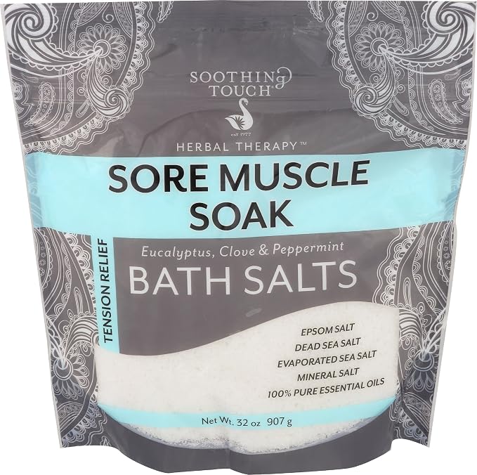 Soothing Touch Tension Relief Sore Muscle Soak Bath Salts Eucalyptus Clove & by Soothing+Touch