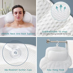 Bath Pillow for Tub, Bathtub Pillow for Head, Neck and Back Support, 4D Air - Image 7