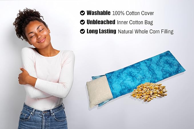 Microwavable Corn Filled Heating Pad and Cold Pack/Washable 100% Cotton Cover - Image 4