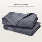 BIOWEAVES 100% Organic Cotton Bath Sheet Set of 2 | Soft Oversized Bath Towels - Image 2