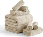 8 Piece Bath Towel Set-2 Oversized Bath Sheets, 2 Hand Towels, 4 by Ycosy