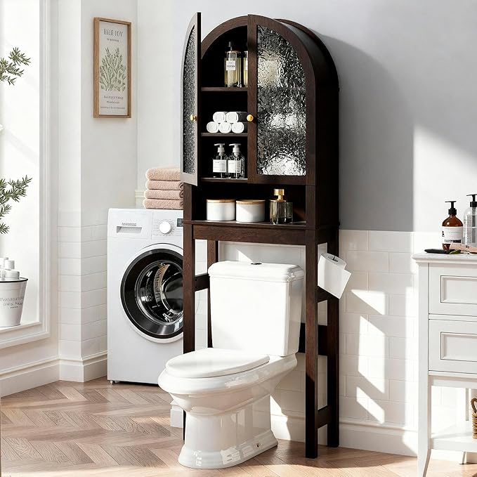 Over The Toilet Storage Cabinet, Arched Bathroom Organizer and Storage by Unknown