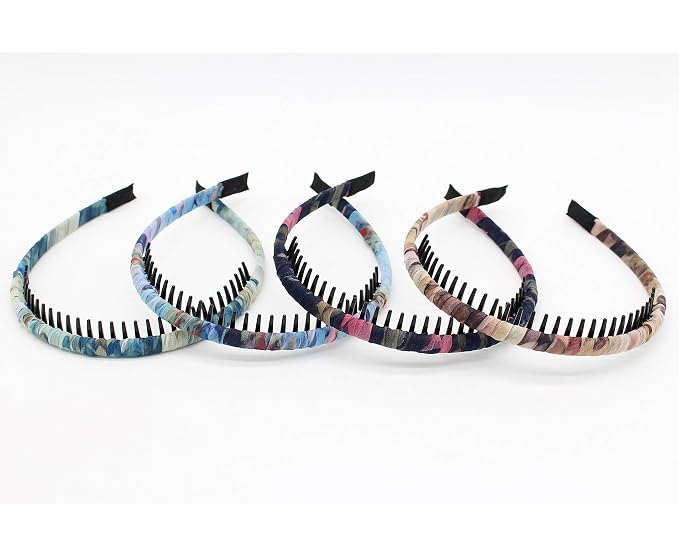 JOBAND 4-Pack Multi-colored Resin Teeth Hair Hoop Non-slip Comfortable - Image 2