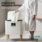 SereneLife Rectangular Towel Warmer Bucket, Large Capacity Blanket and Towel - Image 3