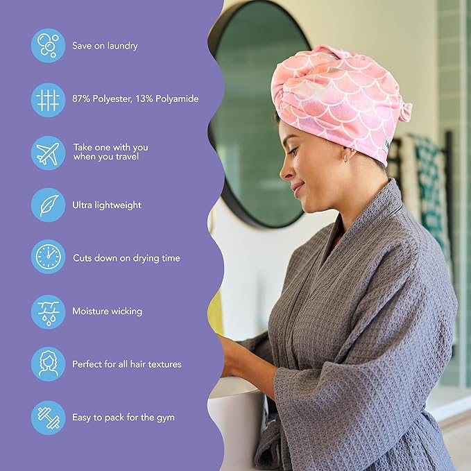 Turbie Twist 2-Pack Microfiber Hair Towel - Image 3