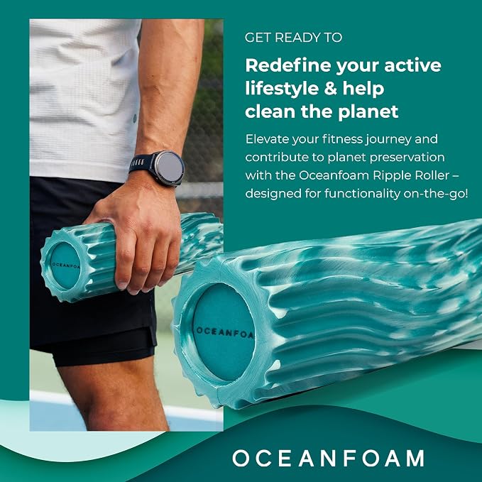 Oceanfoam Ripple Travel Foam Roller Firm Mini Foam Roller - Image 4