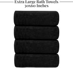 Tens Towels Pack of 4 Extra Large Bath Towels 30 x 60 Inches, 100% Cotton - Image 7