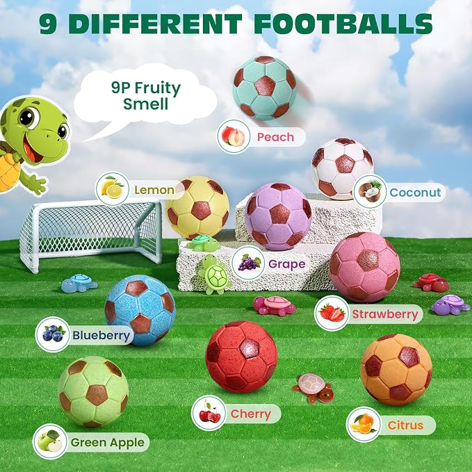 Qivatex Bath Bombs with Surprise Toys Inside, Soccer Gifts - Image 4