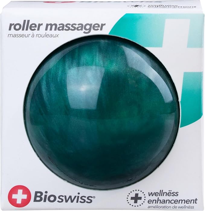 BioSwiss Roller Ball Massager, Handheld Full Body Massage Tool by Bioswiss