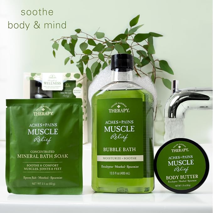 Village Naturals Therapy 3-Piece Relaxing Muscle Wellness Spa Gift Set - Image 3