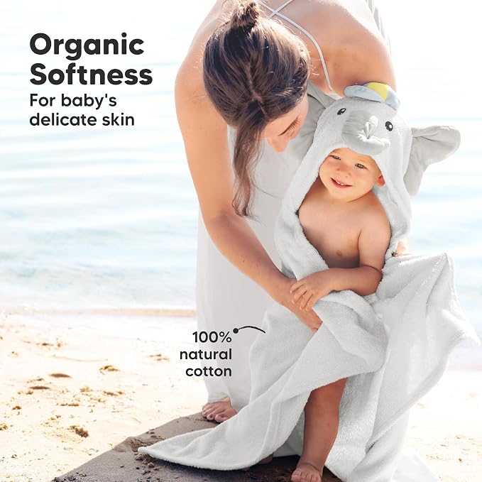 KeaBabies Organic Baby Towel - Image 4