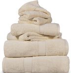 SUPERIOR Egyptian Cotton Pile 6 Piece Towel Set, Includes 2 Bath, 2 Hand by SUPERIOR