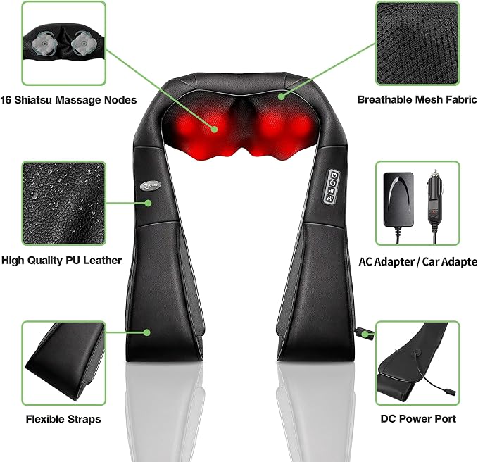 cotsoco Neck Massager, Shiatsu Shoulder and Back Massager - Image 5