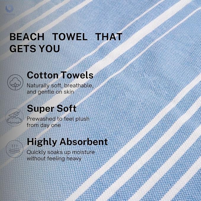 Cotton Turkish Beach Towel - Image 3