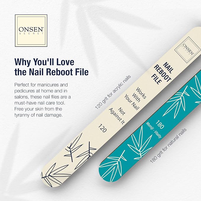 Onsen Japanese Nail File Buffer Sparkle-KIT 1.0, A Free 120/180 Grit Nail File - Image 4