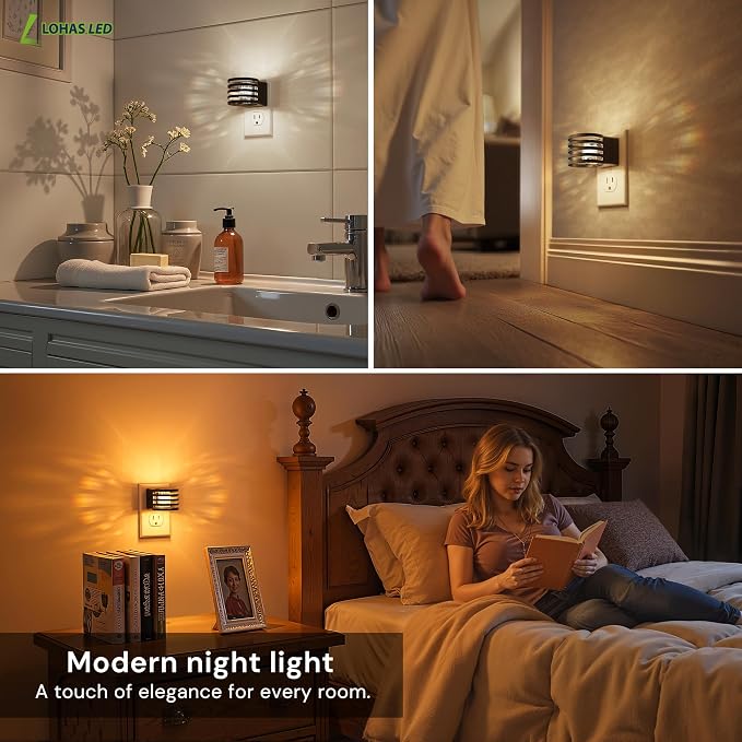 L LOHAS LED Night Lights Plug into Wall, 2 Pack 3CCT Night Light - Image 6