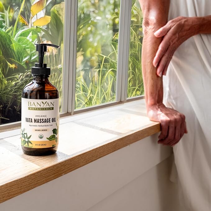 Banyan Botanicals Vata Massage Oil – Organic Herbal Massage Oil - Image 4