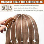 Wooden Scalp Massager for Scalp Gua sha, Massage Comb, Wooden Head Massager - Image 4