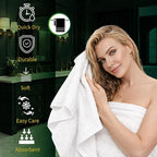 Pearl Linens 12 Pack 22x44 Economy Cotton Hotel Quality White Bath Towels - Image 4