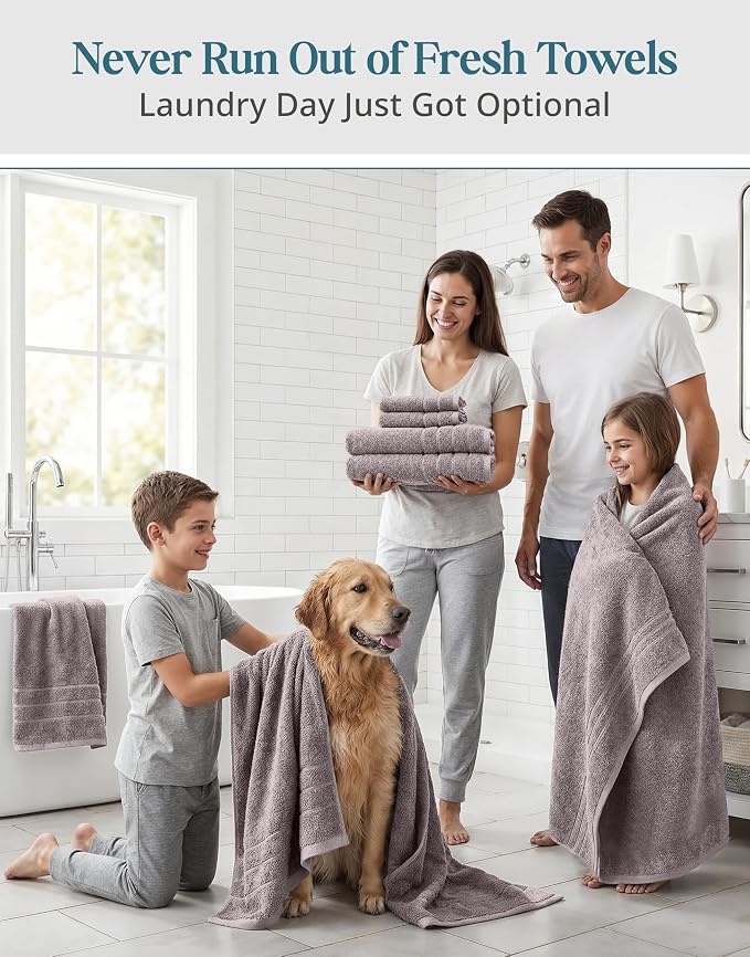 Casa Platino 100% Ringspun Cotton Bath Towel Set - Image 4