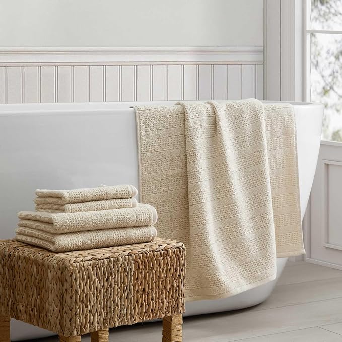 Martha Stewart - Bath Towels, Soft & Absorbent 100% Cotton Towels, Solid 500 GSM - Image 2