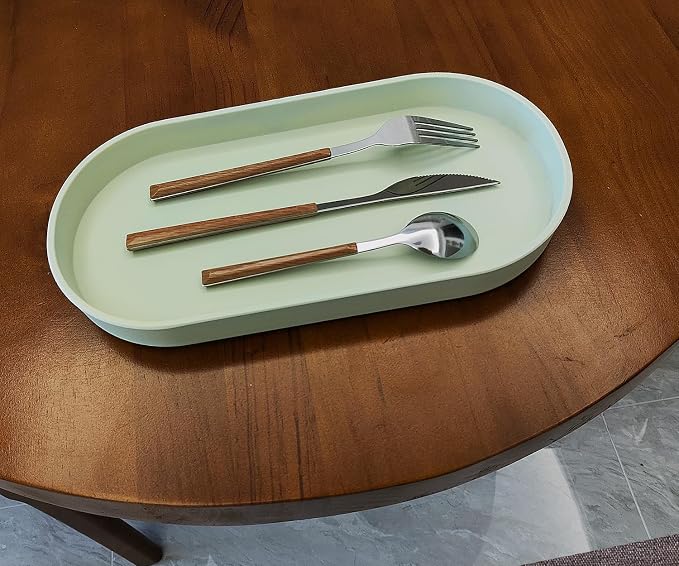 Green Small Tray, 3 Pack Oval Tray - Image 2