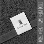 Reed&Pick 24 Pack Dark Grey Hand Towels 100% Cotton Spa Towels – 16x26 inches - Image 4
