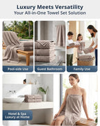 LANE LINEN 100% Cotton Bath Towels Set of 4 - Image 8