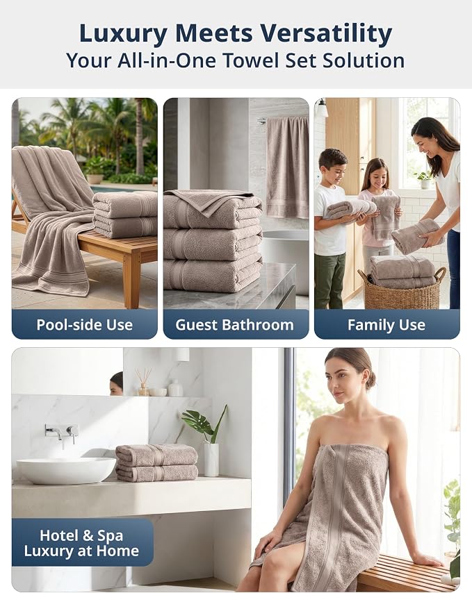 LANE LINEN Extra Large Bath Towels - Image 7