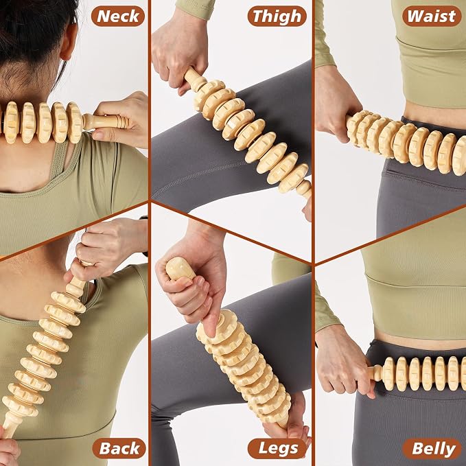 Wood Therapy Tools for Body Shaping, 8 in 1 Wood Therapy Massage Tools - Image 2