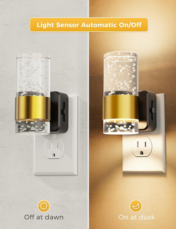L LOHAS LED Night Light, Dimmable Night Lights Plug into Wall, 2 Pack Acrylic - Image 3