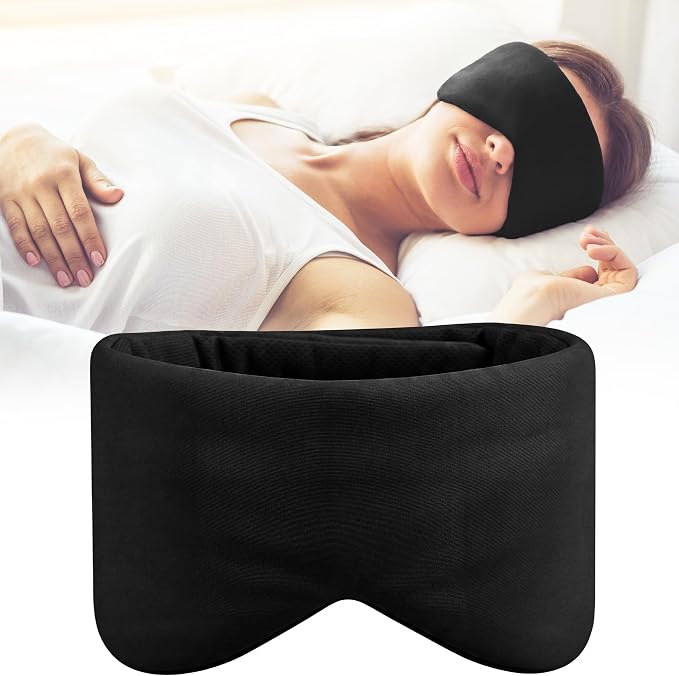 Silk Sleep Mask for Side Sleepers by FRESHME